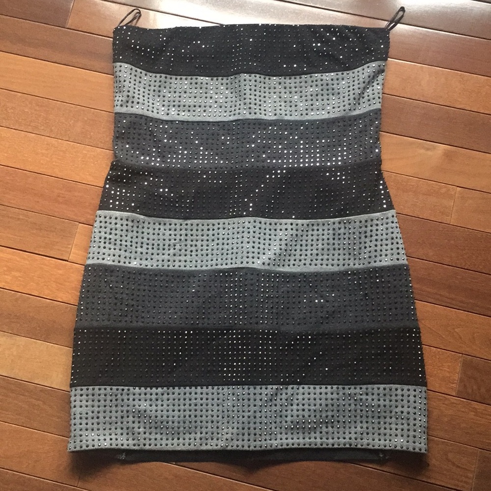 Bebe studded mini bandage dress